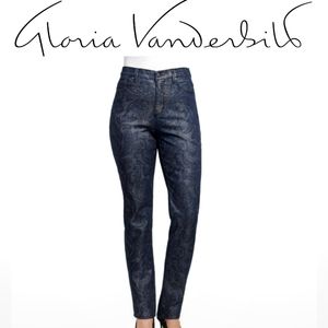 Gloria Vanderbilt Metallic paisley jeans 6